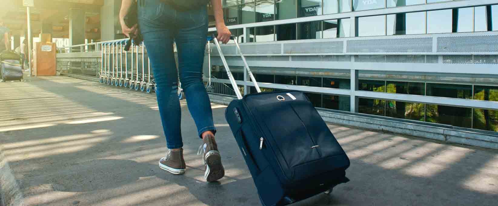 Woman with luggage bag
