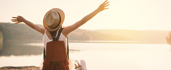Lady on vacation